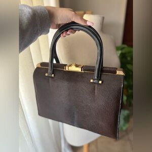 Rare Industria Argentina Vacuno Handbag Cowhide‎ Leather